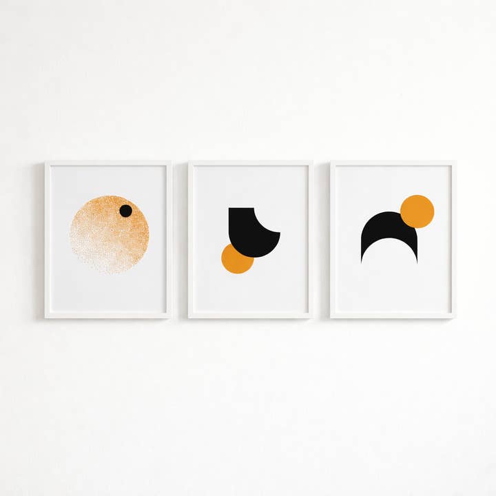 Set di poster Minimal Art – Stampe d'arte astratte A4 (set da 3, carta 270 g) per la vendita all'ingrosso da parte di LichtwegOnline