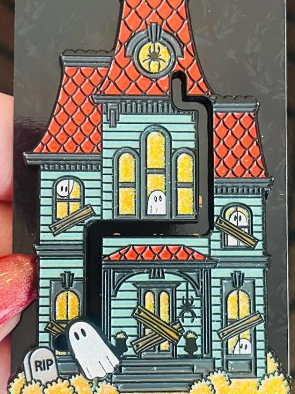 Wandering Ghost, moving enamel pin for wholesale by Kitschy Delish