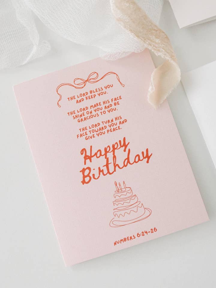 Christliche Geburtstagskarte mit Kuchen- & Schleifendesign für Sie für den Großhandel von TheGoodStop