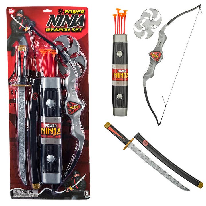La Luna Bella - Toys - Venta al por mayor Juguete tradicional - Niños - SET DE ARMAS NINJA, 10 PIEZAS, JUGUETES PARA NIÑOS LLB