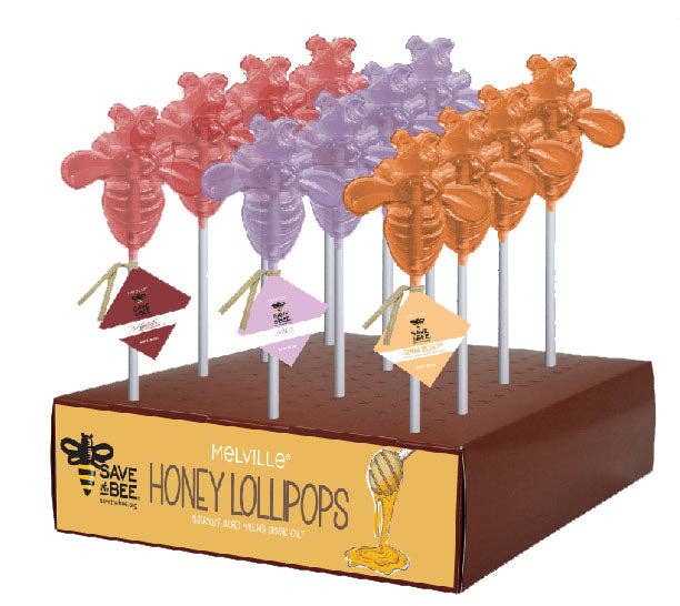 Melville Candy Company - Wholesale Lollipop - "Save The Bee" Honey Lollipops0