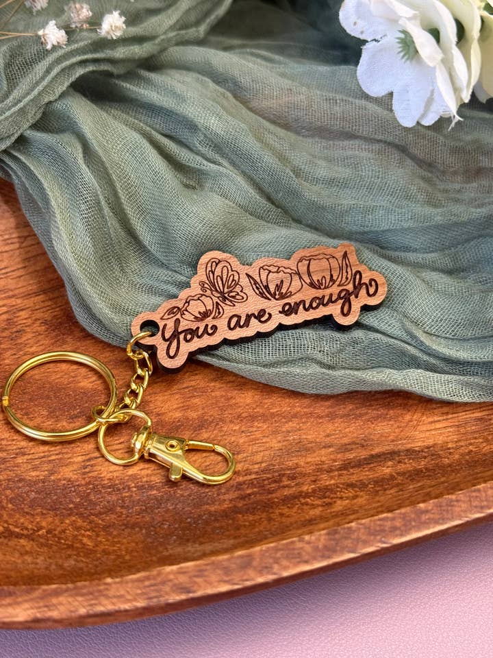 You Are Enough Keychain| Motivational Self Care for wholesale by Wonders and Things