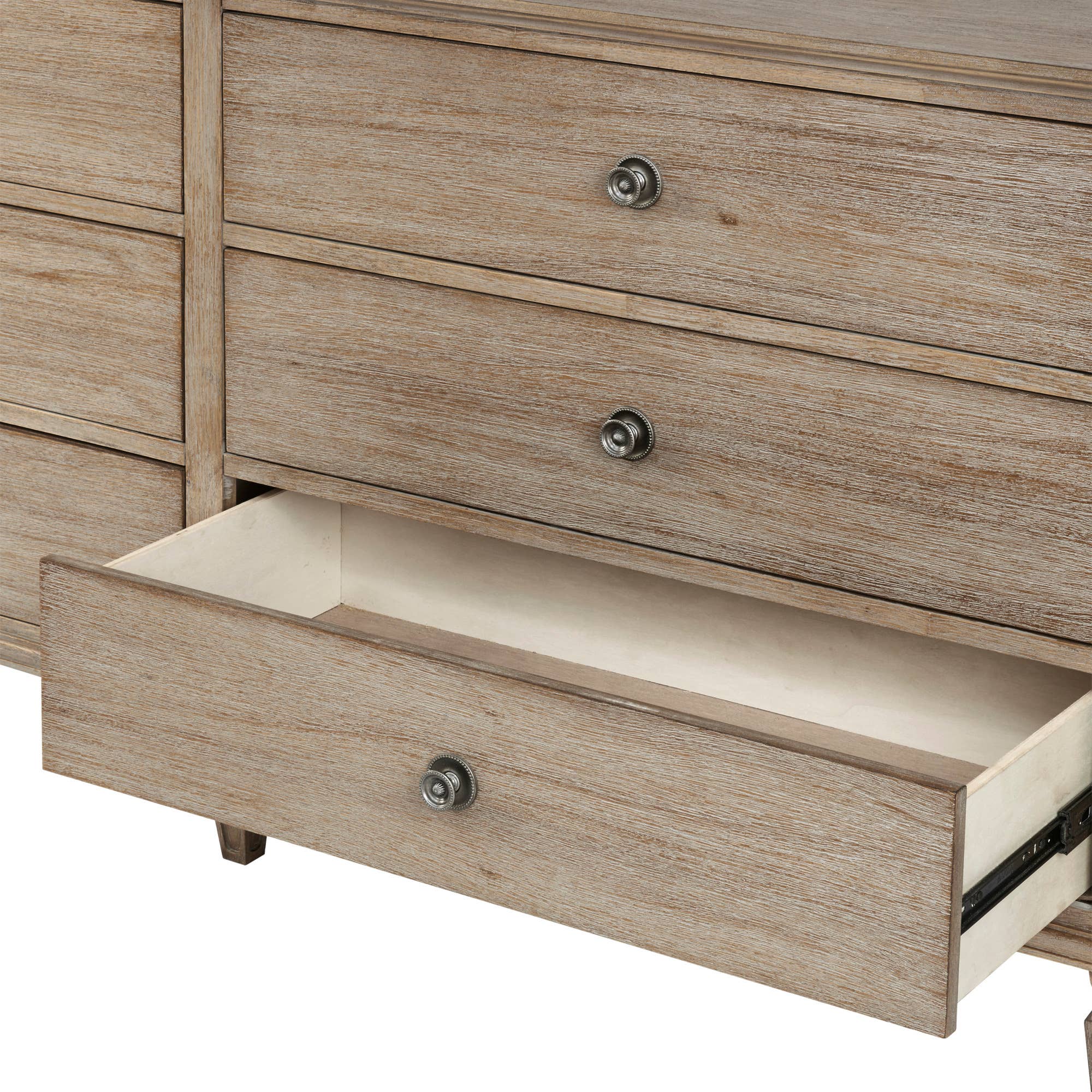 Olliix - Wholesale Bedroom Furniture - 70"W 6-Drawer Modern Classic Wood Dresser, Light Natural *6