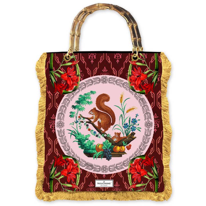 ECUREUIL bamboo bag 39x35 for wholesale by Mouchkine Jewelry