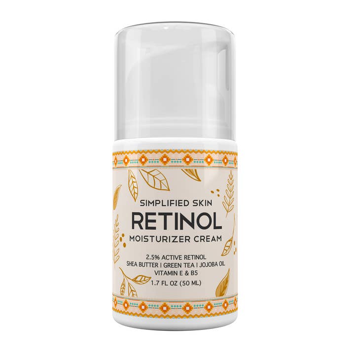 Retinol Moisturizer Cream 2.5% (1.7 oz) for wholesale by Simplified Skin