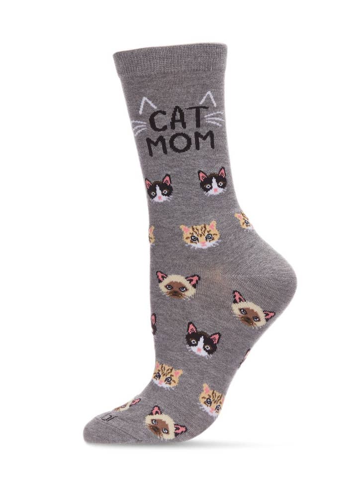 Infinity Classics International Inc. - Wholesale Socks - Women's - Cat Mom Bamboo Crew2