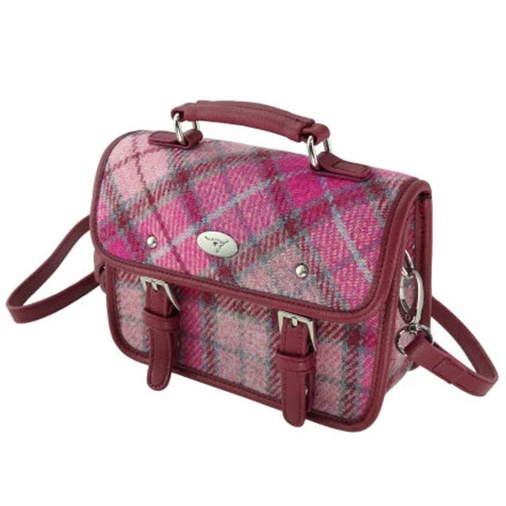 Dublin Gift Company - Wholesale Satchel - Women's - Ladies Scottish Harris Tweed Mini Satchel3