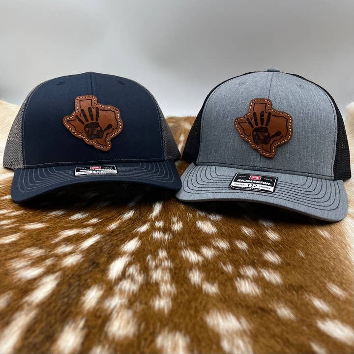 NDesigns Leather - Wholesale Trucker Hat - Unisex - Custom Logo Leather Patch Hat - Patches are sewn, not glued!7