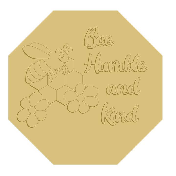 3D Bee Humble And Kind Unfinished Wood Cutout Style 1 for wholesale by Diverse Woodworking