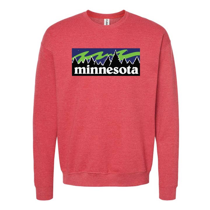 Sudadera con cuello redondo Northern Lights Minnesota para venta al por mayor de Minnesota Awesome