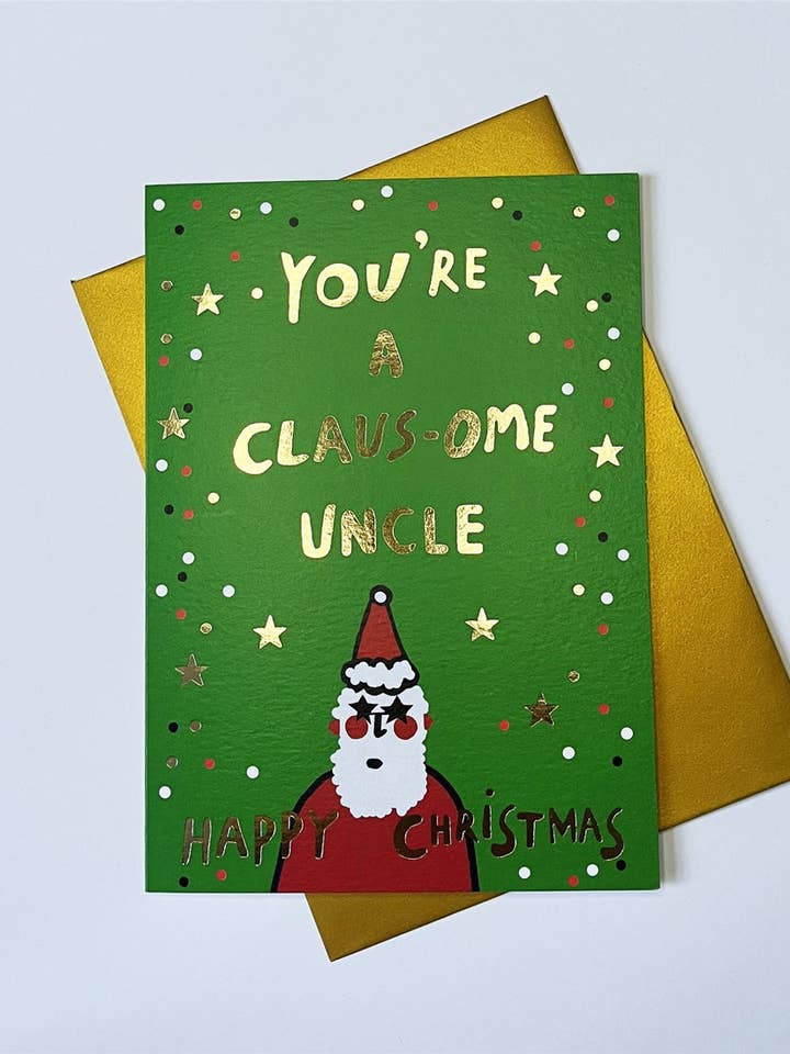 EBX34 Onkel Claus-nogle - Julekort for engroshandel hos Earlybird Designs