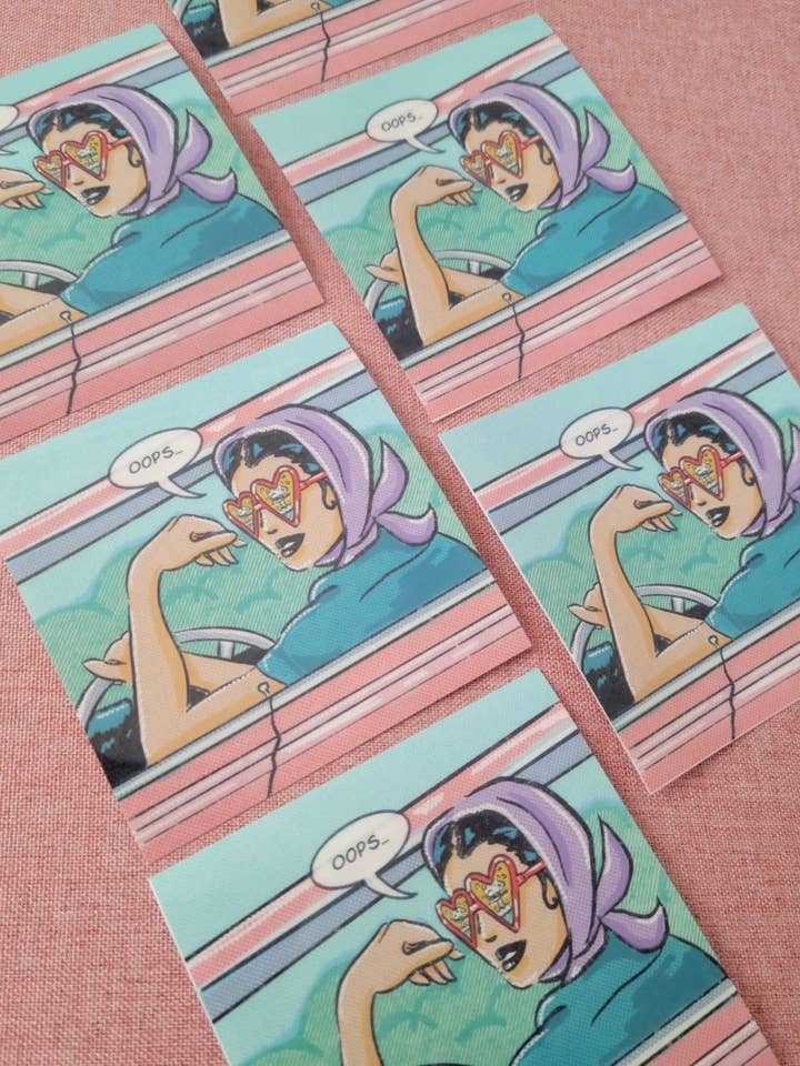 Oops Sticker for wholesale by I Think With Ink