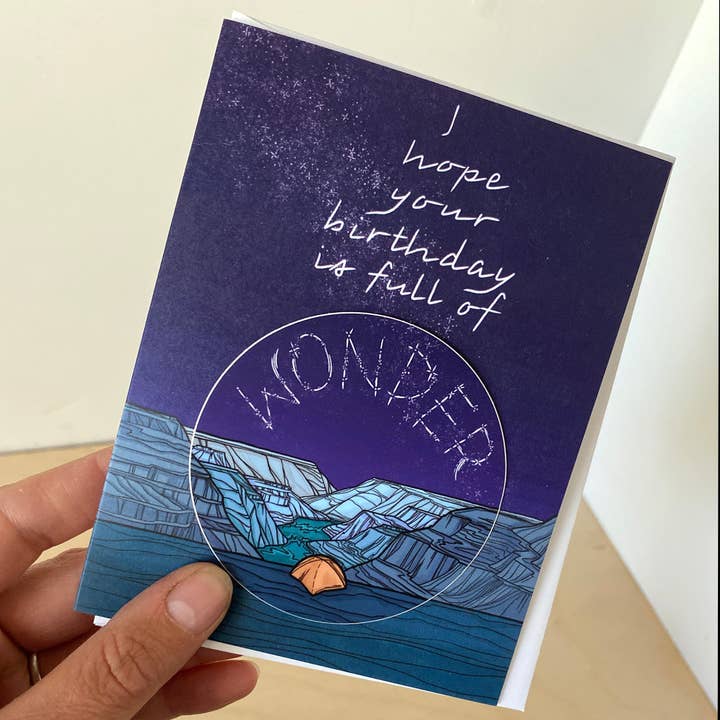 WONDERful Birthday card for wholesale by Michele Michael Art