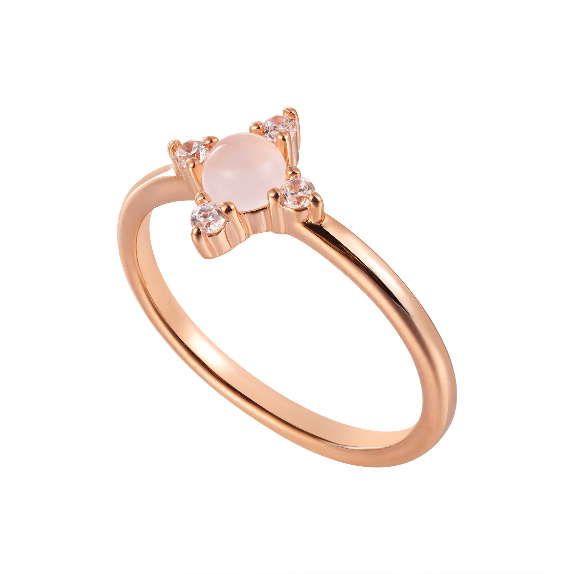 Heilo Jewelry - Wholesale Multi-Stone Ring - Pink Quartz and Cz Cluster Ring1