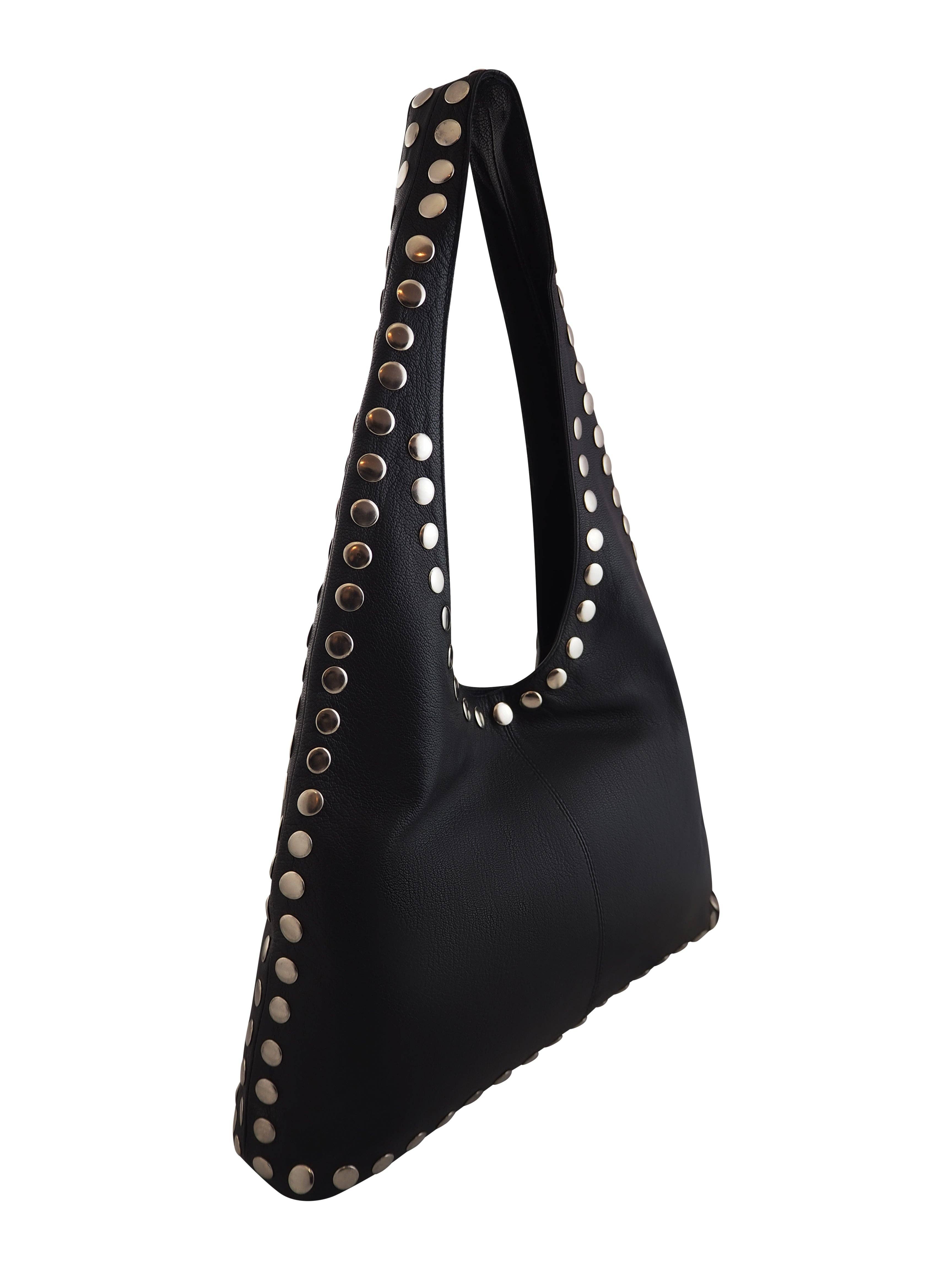 Cadelle Leather - Wholesale Shoulder bag – women's - Jenna Studded Hobo | Black4