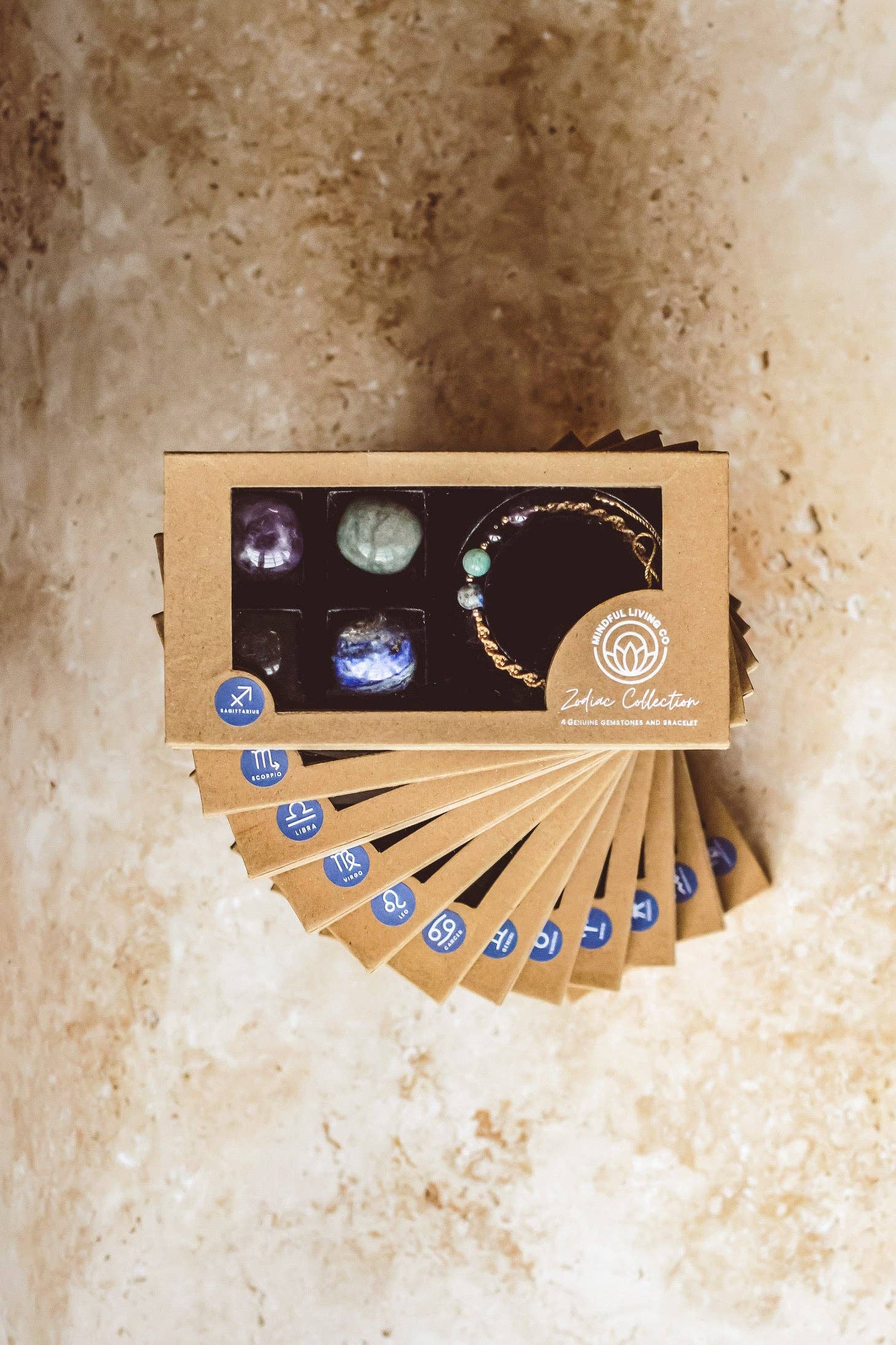 Mindful Living Co. - Wholesale Spiritual Stone/Crystal - Zodiac Crystal & Bracelet Gift Set 16