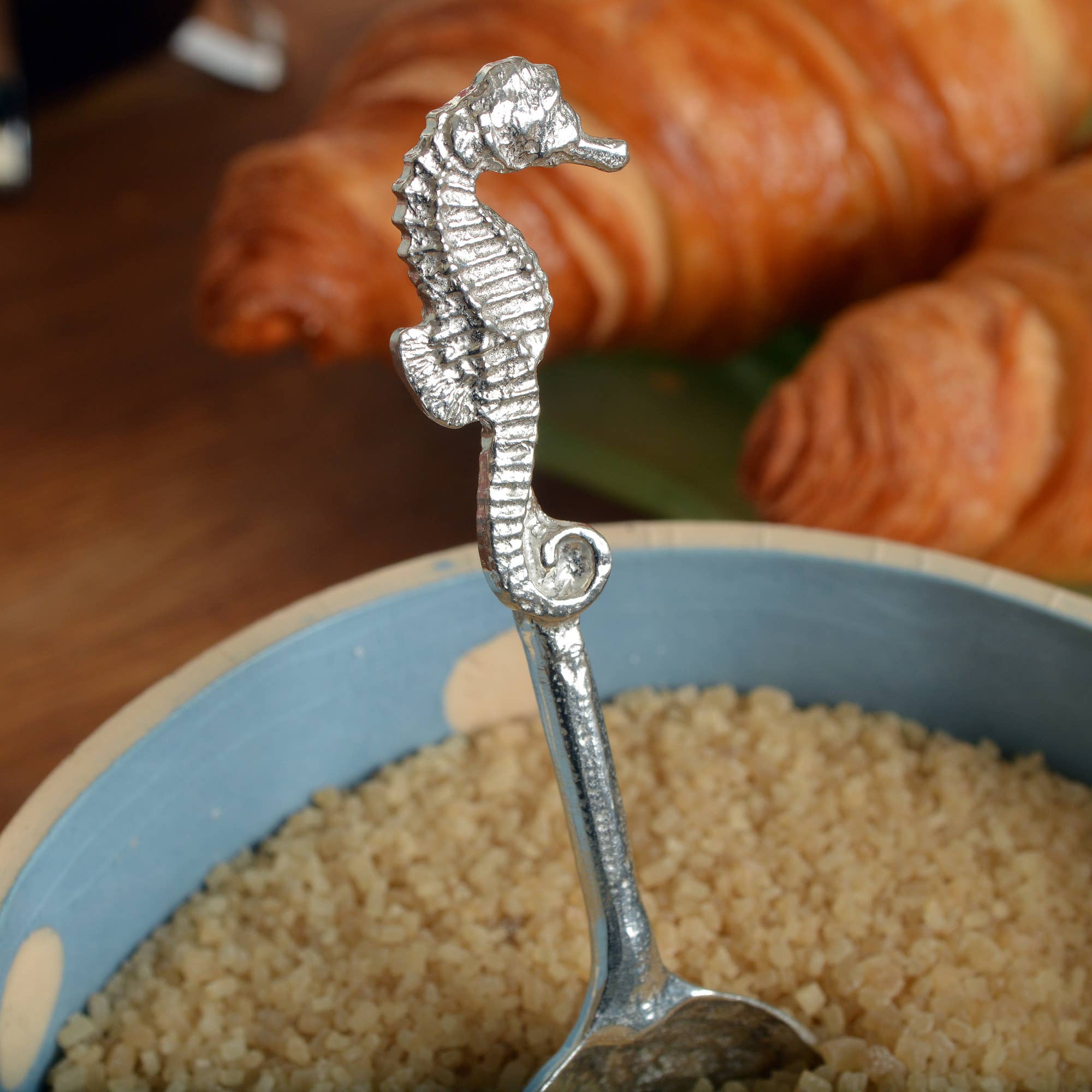Glover & Smith – wholesale Table spoon (cutlery) – Seahorse Small Pewter Sugar Spoon2