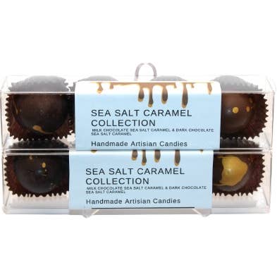 Collection de caramel au sel de mer pour la vente par Sinful Sweets Chocolate Company