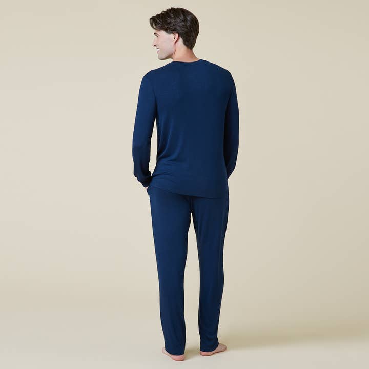 Softies – wholesale Nattskjorta - Herr – Henley nattskjorta för män i extremt mjuk ribbad modal8