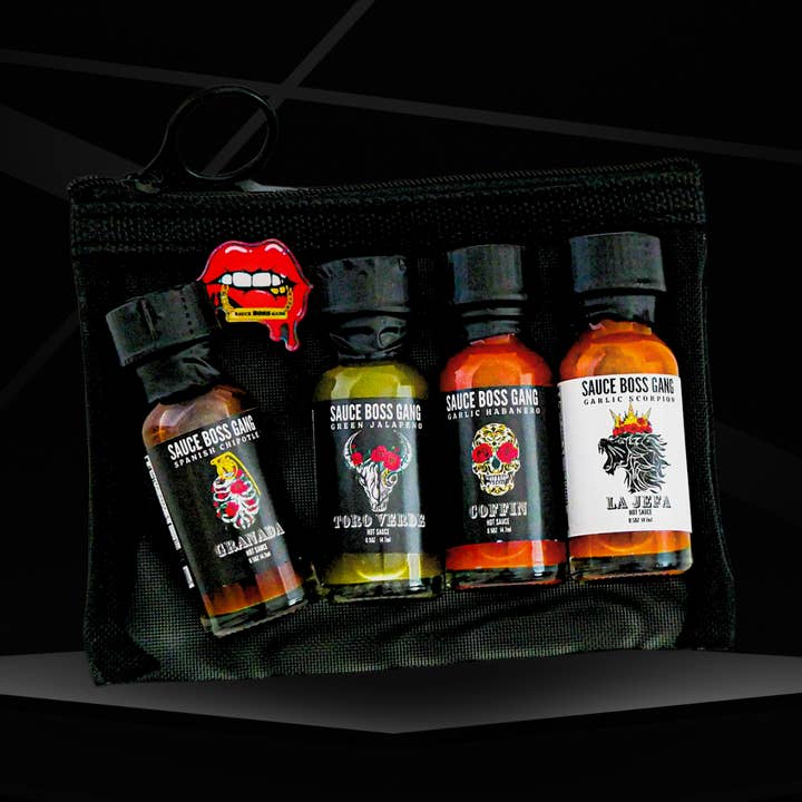 Collection de sauces piquantes Travel Size — Améliorez vos aventures culinaires pour la vente par Sauce Boss Gang