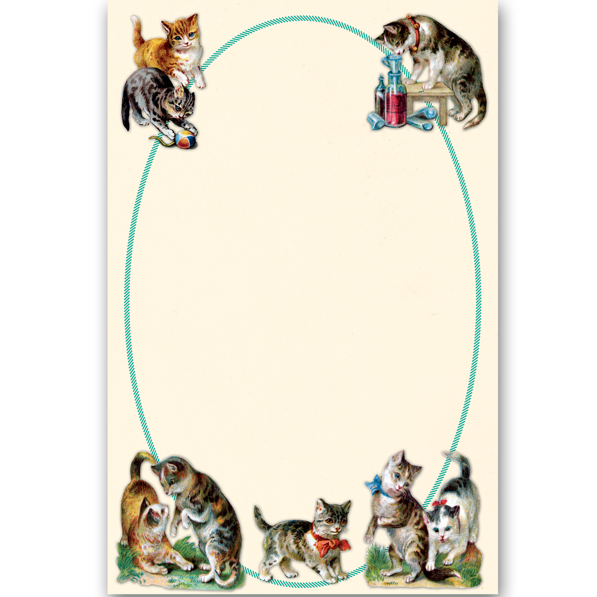 Laughing Elephant – Großhandel Briefpapier-/Postkarten-Set – Letter-Schreibset „Kittens at Play“1