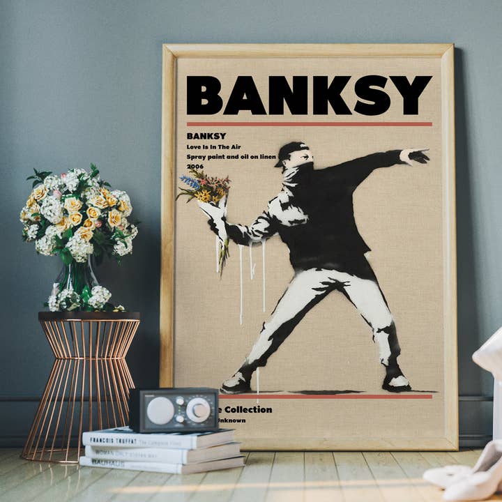 Ink & Drop - Wholesale Poster - Banksy Love Is In The Air Graffiti Artist Poster3
