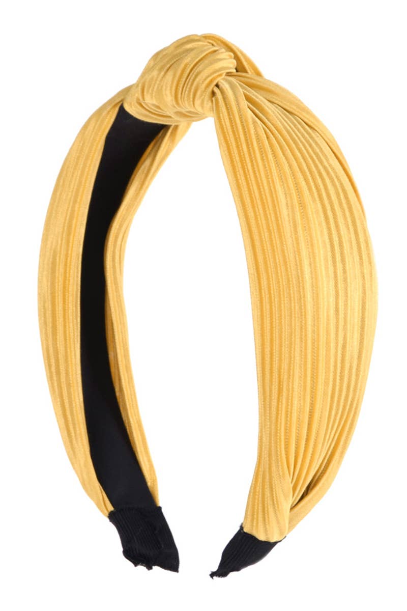 Selini New York - Wholesale Fashion Headband - Women's - Pleated Solid "C" Shaped Head Band9