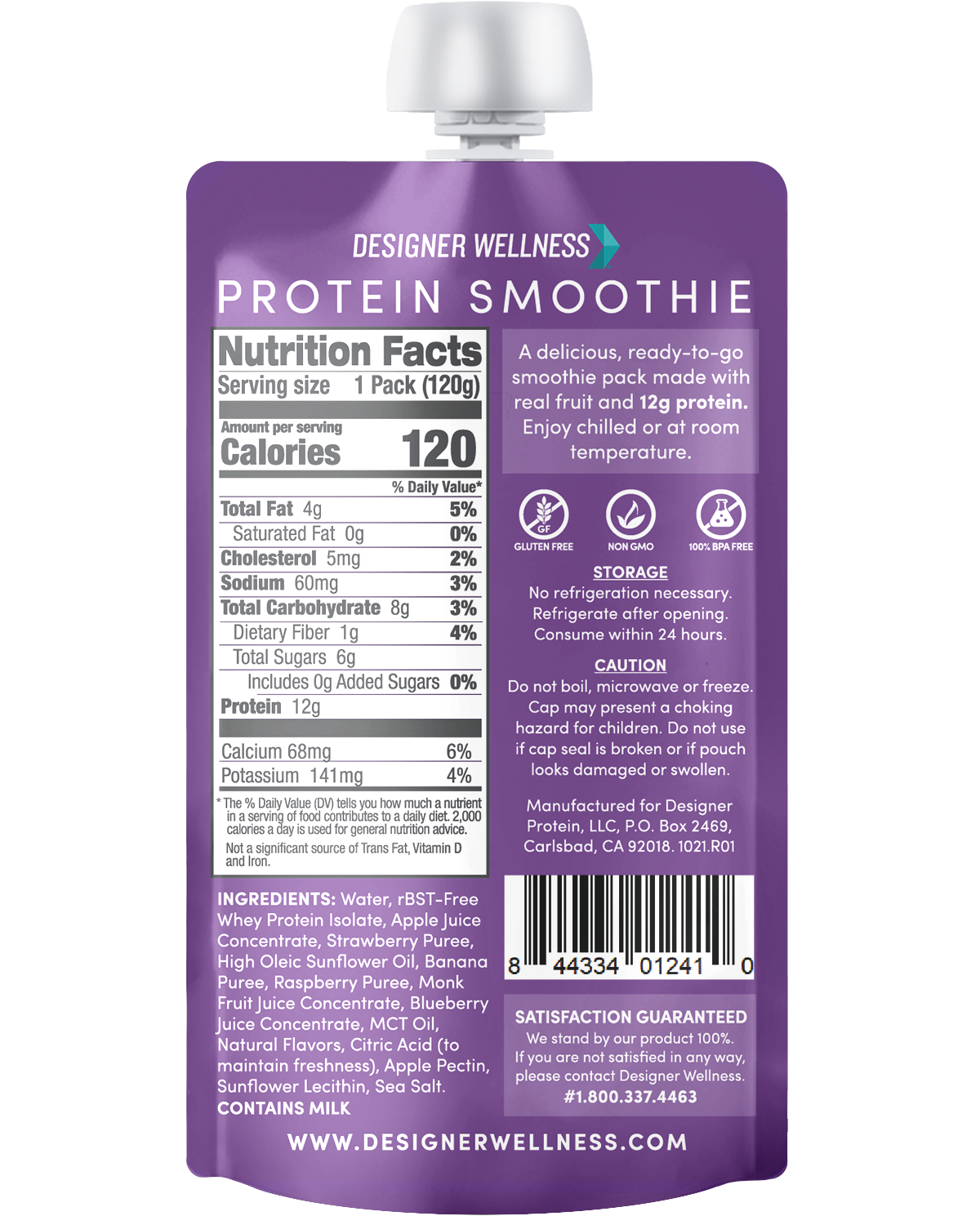 Designer Wellness – wholesale Hälsodryck i pulverform – Protein Smoothie - Blandat bär 12 pack7