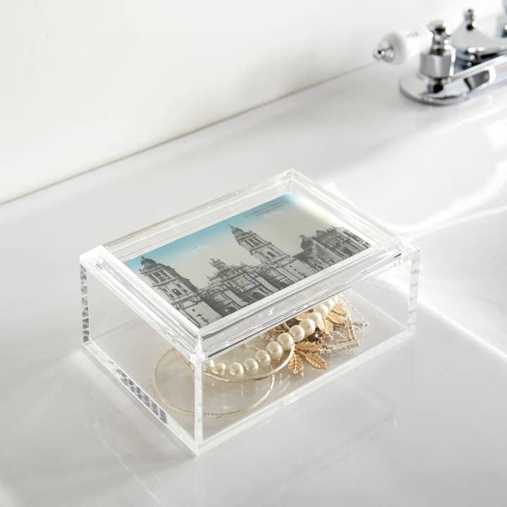 Huang Acrylic - Wholesale Picture Frame - Rectangular Box W/ 4X6 Photo Frame Lid