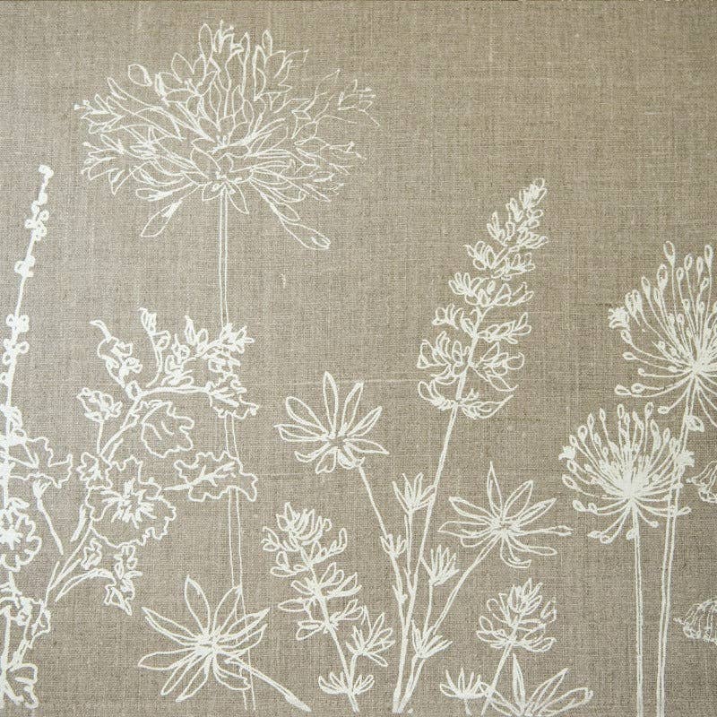 Helen Round - hand printed linen and bamboo wellness - Vente Torchons - Torchon en lin avec motifs floraux imprimés à la main - Serviette de cuisine1