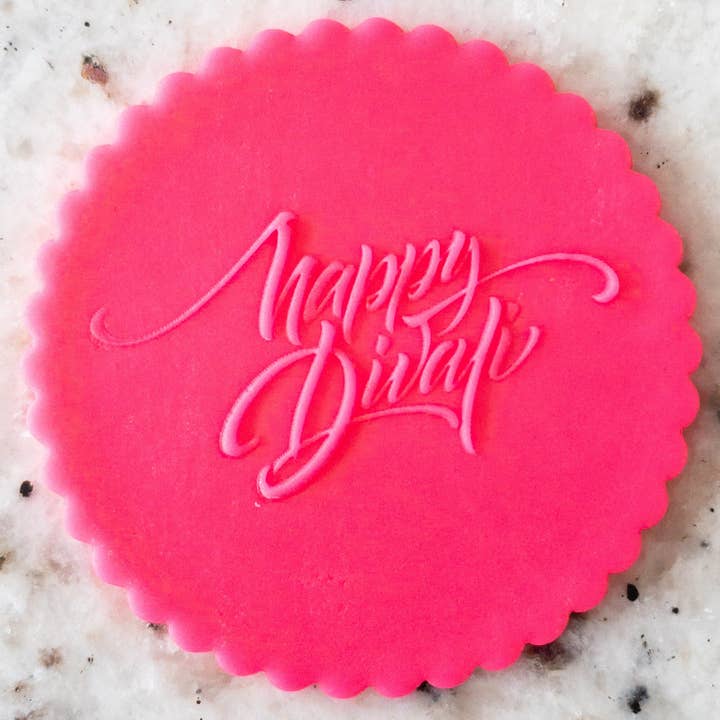 Happy Diwali 2 POPup Embosser Cookie Biscuit Stamp for wholesale by Cut Bake Stamp