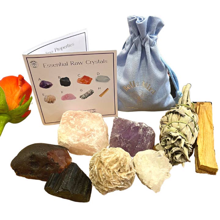 Essential Raw Crystals Healing Pack (B) for wholesale by BellaMira Home