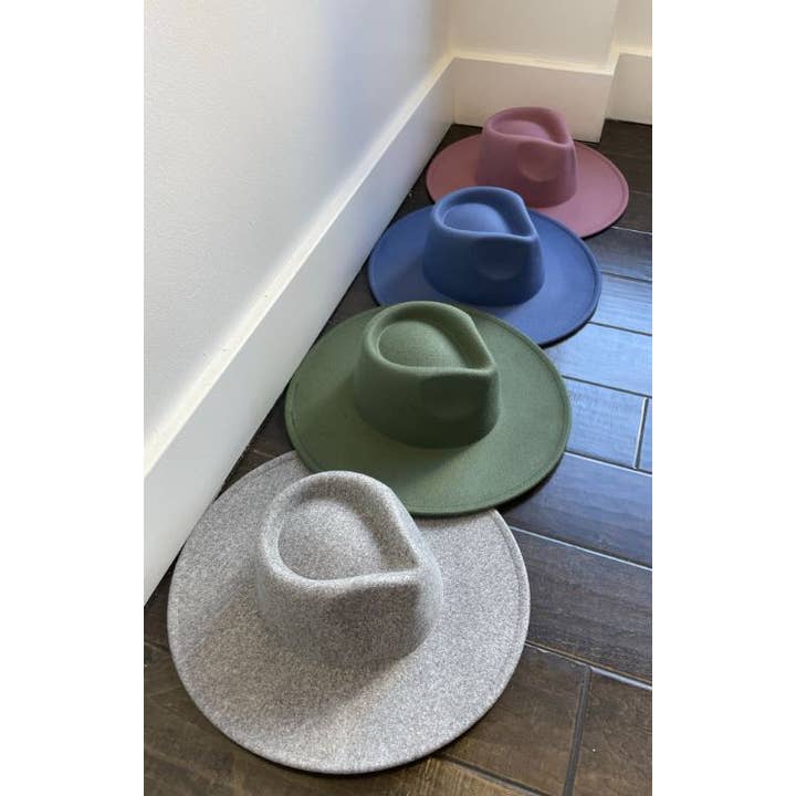 Love and Thyme - Wholesale Fedora - Women's - BEST SELLER! Vegan Felt wide Brim Rancher Hat
