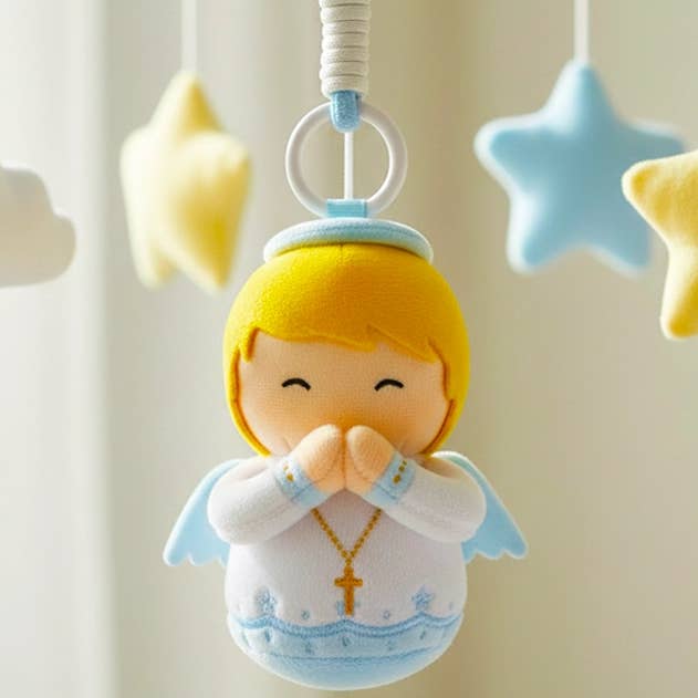 Little Drops of Water® - Wholesale Stuffed/Plush Toy - Kids & Baby - Guardian Angel Boys Catholic Mini Plush Doll 4.75" | Angel5