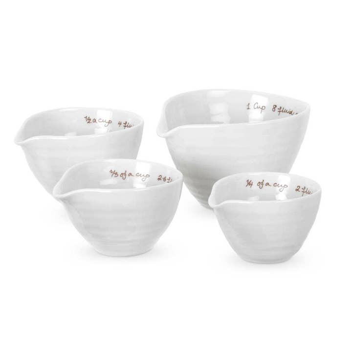 Sophie Conran White Set of 4 Measuring Cups for wholesale by Portmeirion, Spode, Pimpernel, Nacthmann, Wrendale Designs