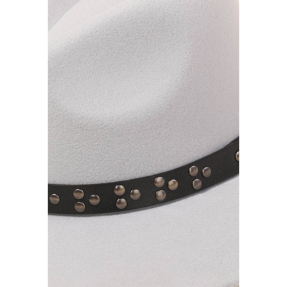 Anarchy Street - Wholesale Fedora - Women's - Studded Strap Flat Brim Fashion Fedora Hat1