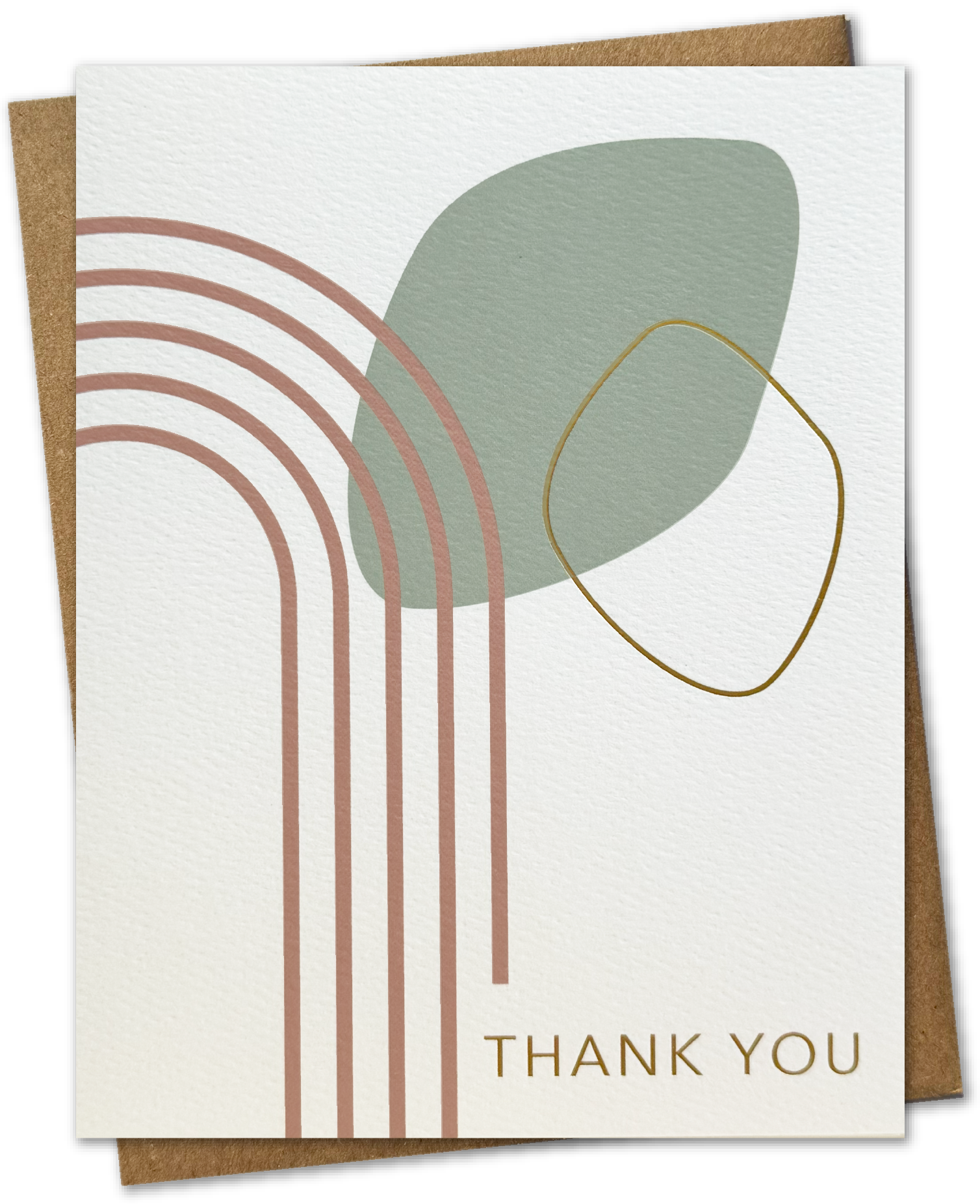 The Card Bureau - Wholesale Thank You Card - LUXE | Gold Foil Mid-Century Modern Thank You Card0