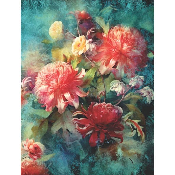 Craft Kreatively – Großhandel Bastelzubehör – Vintage Blumen Decoupage Reispapier - A4 - 6 Stk - für Bastelarbeiten6