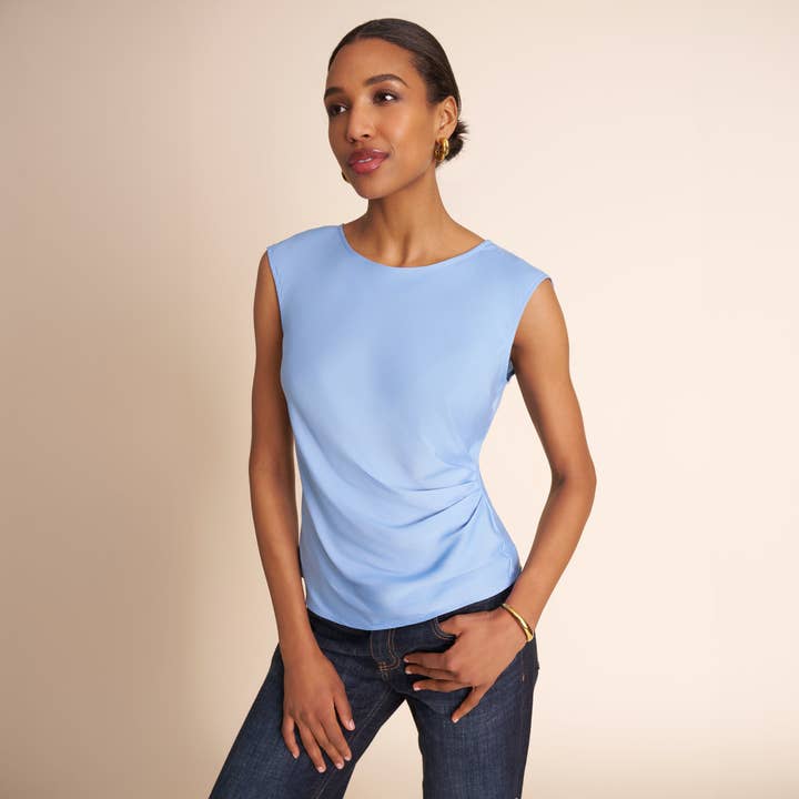 Haut Brooke Definition - Éco Drapé :: Bleu ciel pour la vente par M.M.LaFleur