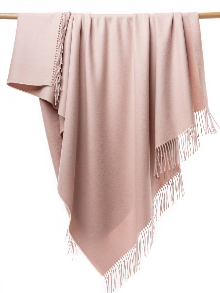 Alpaca Throw - Plain (Pink) for wholesale by thread+butter