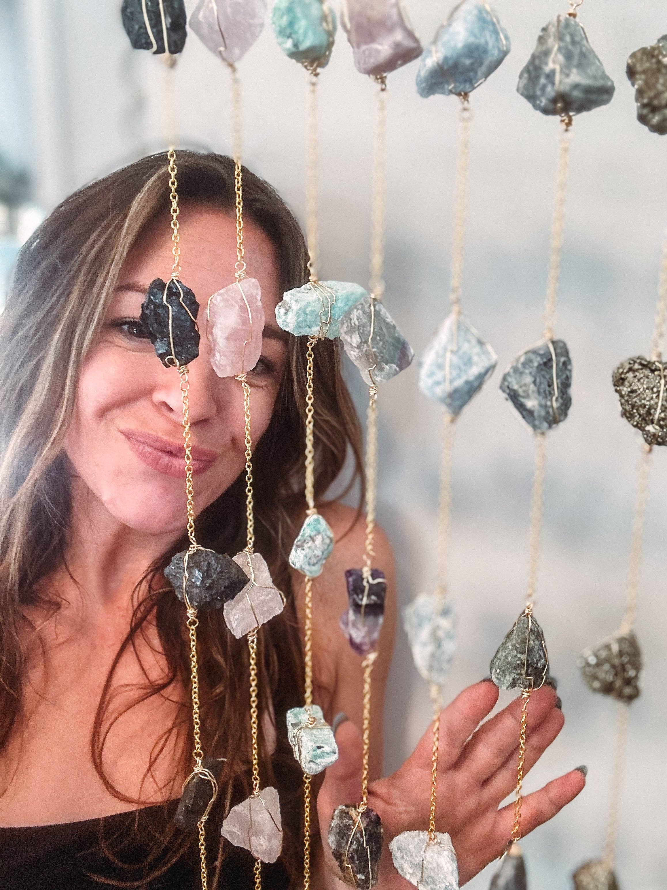 Elise Marie DeSigns - Wholesale Mobile - Celestite Crystal Garland | Calming Home Decor 2