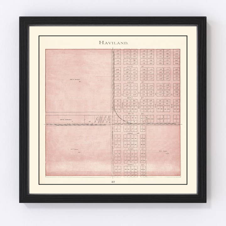 Vintage Map of Haviland, Ohio 1905 for wholesale by Ted's Vintage Art
