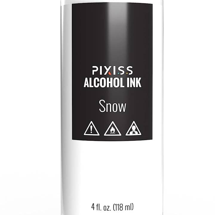 Pixiss - Wholesale Craft supplies - PIXISS 4oz. Alcohol Ink -Snow (White) w/Applicator Bottles7
