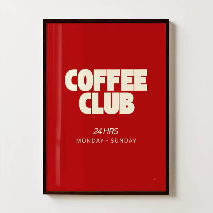 COFFEE CLUB PRINT for wholesale by Wordotco