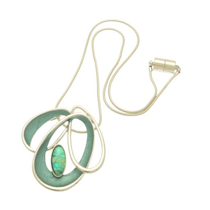 Magnetic Emerald Tide Necklace for wholesale by Miss Milly Limited