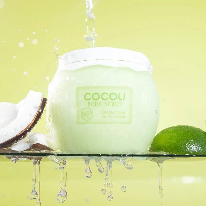 Coconut Lime Body Scrub 14oz for wholesale by COCOU