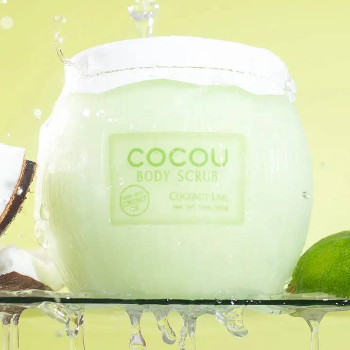 Coconut Lime Body Scrub 14oz for wholesale by COCOU
