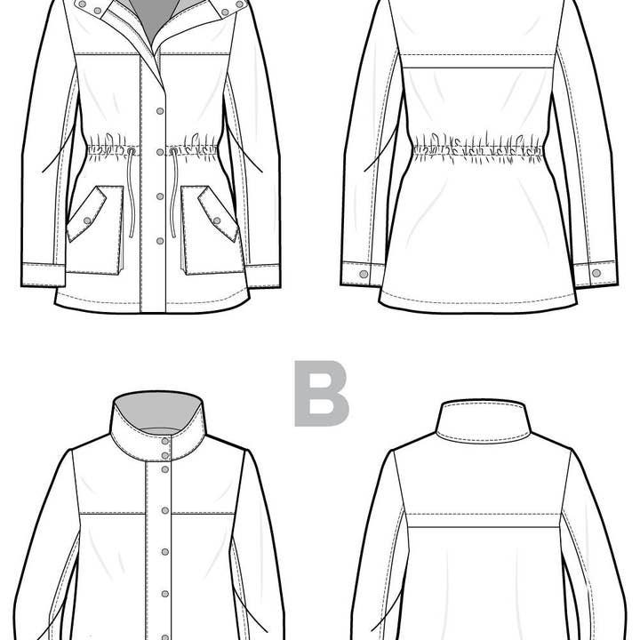 Closet Core Patterns - Wholesale Craft sewing kit - Kelly Anorak Jacket Sewing Pattern13