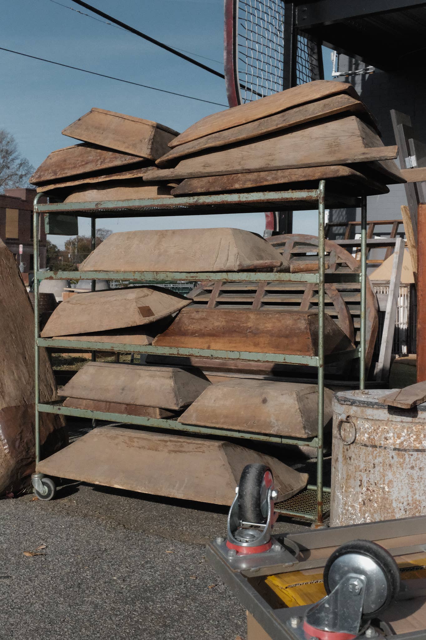 Golden Oldies Antiques - Venta al por mayor Bandejas/platos/boles decorativos - Antiguo cuenco de madera para masa vintage4