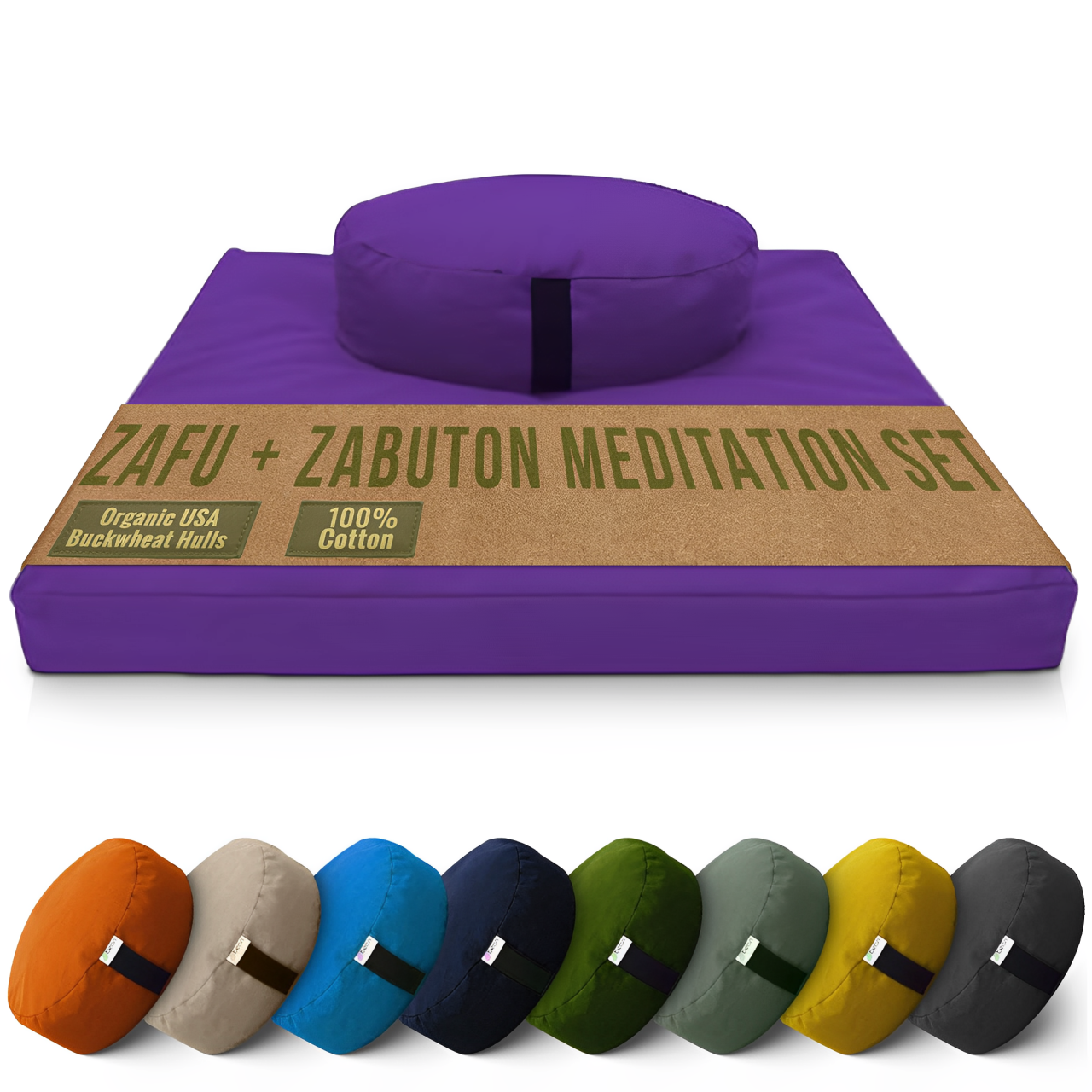 Bean Products - Wholesale Meditation Supplies - Zafu + Zabuton Meditation Cushion Set - Cotton ..Made in USA17
